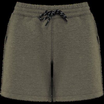 Short de chándal para mujer con cintura elástica Light Khaki Heather L