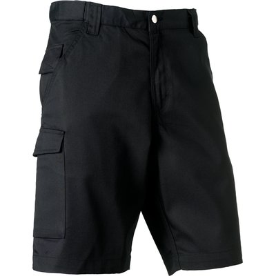 Short de trabajo con cintura elástica Black 32 UK