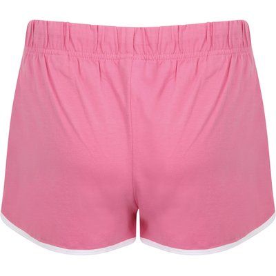 Short Retro mujer algodón Bright Pink / White M