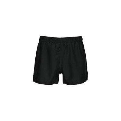 Short de rugby unisex con cintura elástica Black L