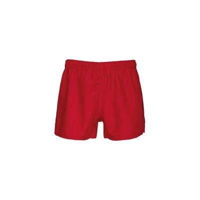 Short de rugby unisex con cintura elástica Sporty Red 3XL