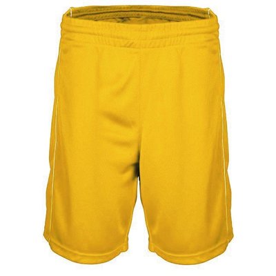 Shorts baloncesto mujer poliéster Amarillo XS