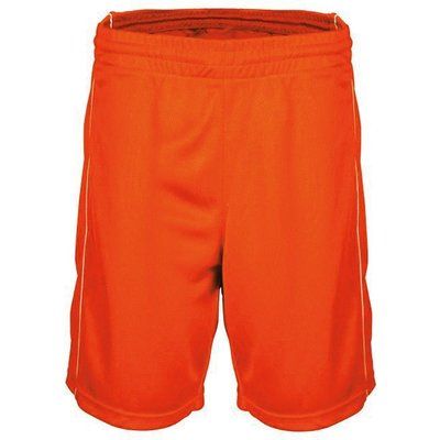 Shorts baloncesto mujer poliéster Naranja S