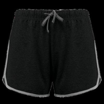 Shorts de deporte chica de algodón Black / Grey Heather M