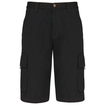 Shorts multibolsillos algodón envejecido Black 42 FR