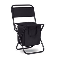 Silla Plegable Exterior 85Kg con Nevera Negro