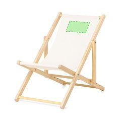 Silla Tumbona Plegable de Madera y Canvas | Zona superior del respaldo