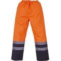 Sobrepantalón impermeable de alta visibilidad Hi Vis Orange / Navy M