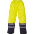 Sobrepantalón impermeable de alta visibilidad Hi Vis Yellow / Navy 3XL