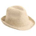 Sombrero de Paja Flexible Unisex Ala Corta Natural