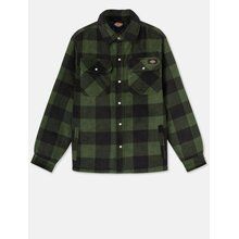 Sobrecamisa polar a cuadros Verde L