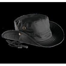 Sombrero Poliéster Ala Ancha con Cordón Ajustable Black S/M