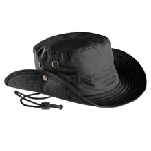 Sombrero Poliéster Ala Ancha con Cordón Ajustable Negro 56/58 cm