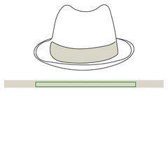 Sombrero Ala Corta de Papel T.59 | Cinta cotton