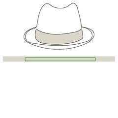 Sombrero Canotier con Cinta Ajustable | Cinta cotton | 400 x 20