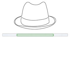 Sombrero Elegante de Papel Talla 57 y 59 | Cinta poliester blan