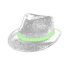 Sombrero estilo panamá alta calidad en poliéster | En la cinta