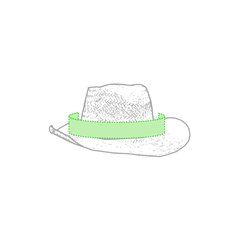 Sombrero de paja en colores con opción de estampado en cinta | En la cinta