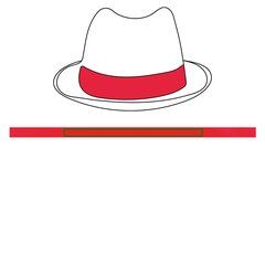 Sombrero Poliéster Talla Única 59 | Cinta nw roja