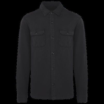 Sobrecamisa felpa perchada hombre Washed black S