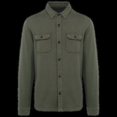 Sobrecamisa felpa perchada hombre Washed Organic Khaki 3XL