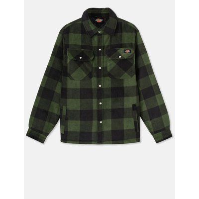 Sobrecamisa polar a cuadros Green / Black S