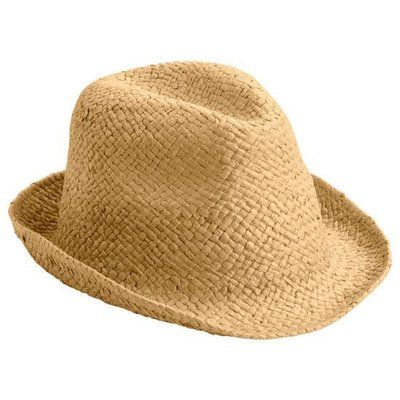 Sombrero de Paja Flexible Unisex Ala Corta Beige