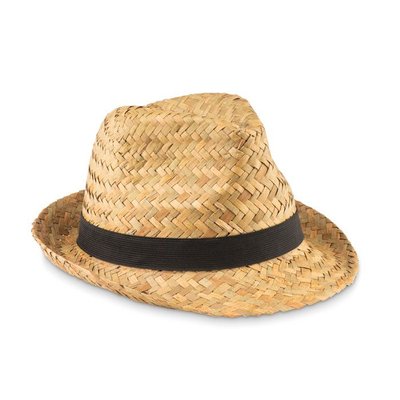 Sombrero Paja Natural con Cinta Separada Negro