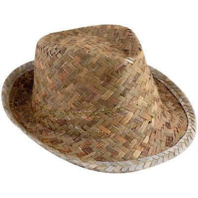 Sombrero de Paja Unisex Ala Corta Verde