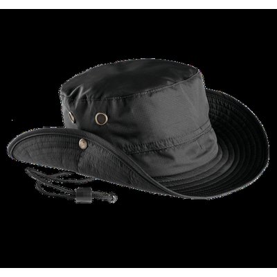 Sombrero Poliéster Ala Ancha con Cordón Ajustable Black S/M