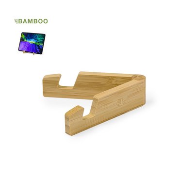 Soporte plegable de bambú para dispositivo móvil