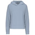 Sudadera algodón orgánico capucha mujer Azul / Gris S/M