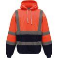 Sudadera alta visibilidad con capucha Hi Vis Orange / Navy M