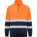 Sudadera Alta Visibilidad Cuello Alto MARINO/NARANJA FLUOR L