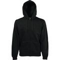 Sudadera básica con cremallera y capucha Black 4XL