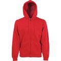 Sudadera básica con cremallera y capucha Rojo XL