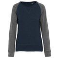 Sudadera bi-color algodón orgánico French Navy Heather / Grey Heather XS