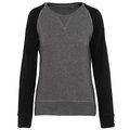 Sudadera bi-color algodón orgánico Grey Heather / Black M