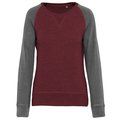 Sudadera bi-color algodón orgánico Wine Heather / Grey Heather M