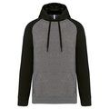 Sudadera bicolor con capucha Grey Heather / Black XL