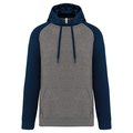 Sudadera bicolor con capucha Gris XXL