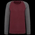 Sudadera bicolor hombre Wine Heather / Grey Heather XL