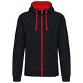 Sudadera Bolsillo con acceso para auriculares Black / Red XS