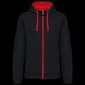 Sudadera Bolsillo con acceso para auriculares Black / Red XXL