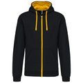 Sudadera Bolsillo con acceso para auriculares Black / Yellow XXL