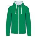 Sudadera Bolsillo con acceso para auriculares Light Kelly Green / White S