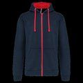 Sudadera Bolsillo con acceso para auriculares Navy / Red M