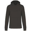 Sudadera capucha algodón orgánico niños DARK GREY 10/12 ans