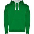 Sudadera con Capucha y Bolsillo Canguro VERDE KELLY/BLANCO M