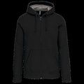 Sudadera capucha y cremallera algodón Black XXL